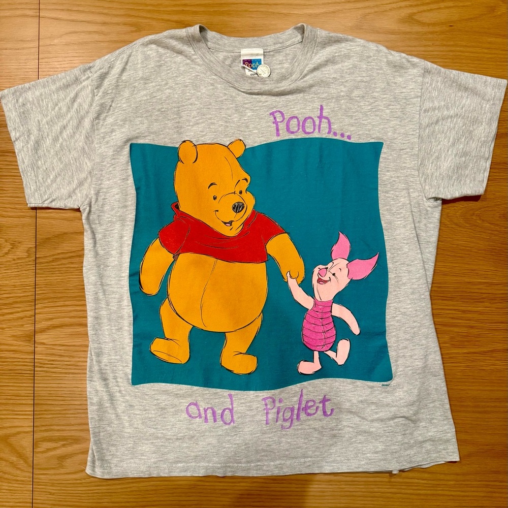 1990s Vintage Disney Pooh and Piglet Single Stitch Tshirt